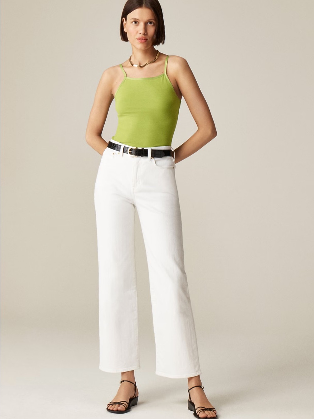 NWT! Slim-wide jean - jcrew 35 in white
